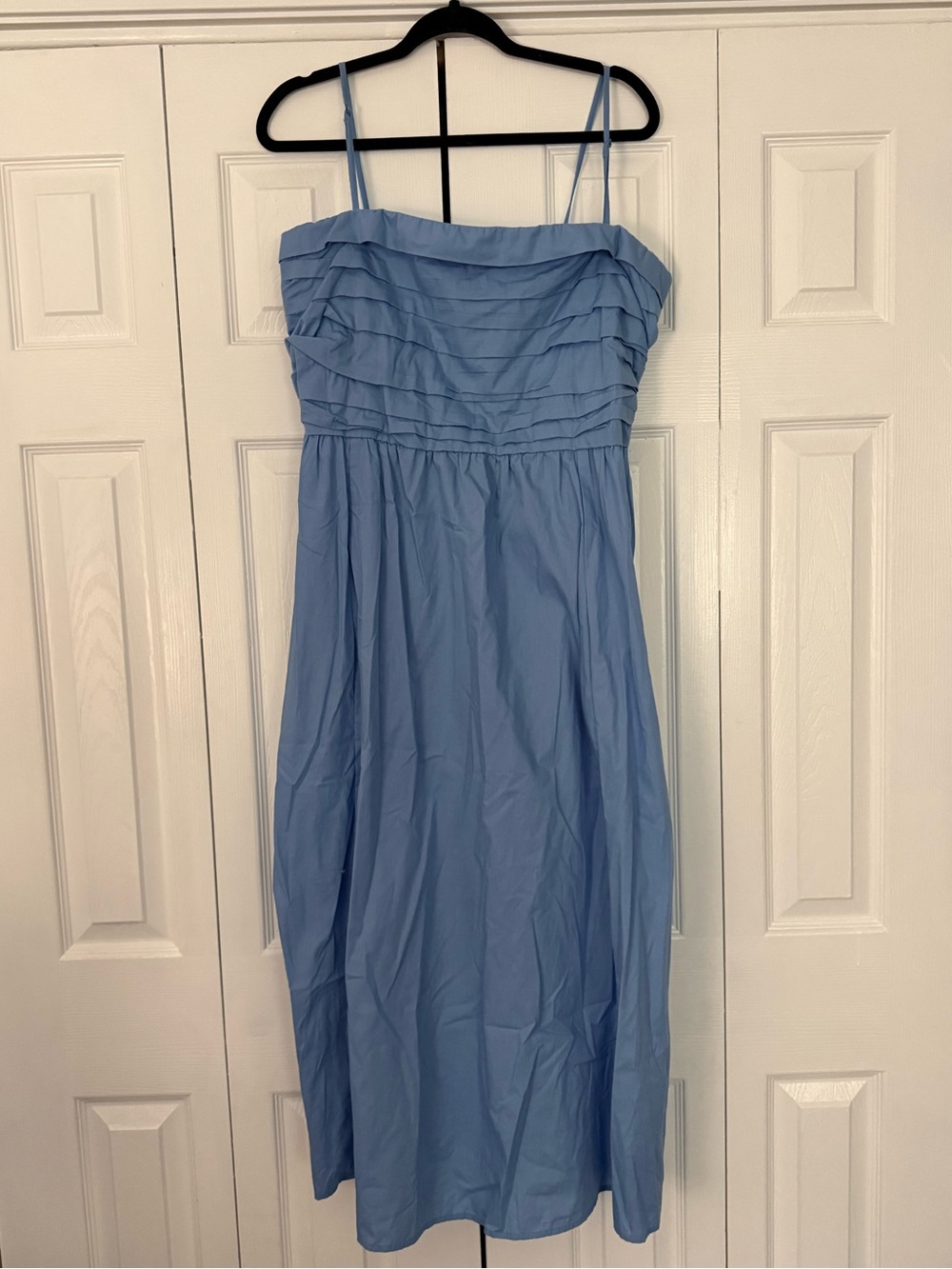 Abercrombie & Fitch Sky Blue Spaghetti Strap Midi Dress